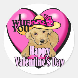 Labrador Retriever Valentine's Day Gifts Classic Round Sticker