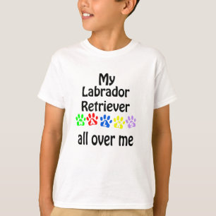 Labrador Retriever Walks Design T-Shirt