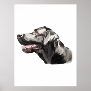 Labrador Retriever Wall Art, Watercolor Painting Poster