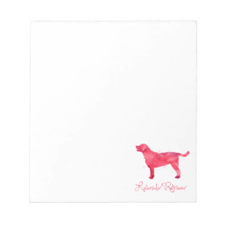 Labrador Retriever Watercolor Design Notepad