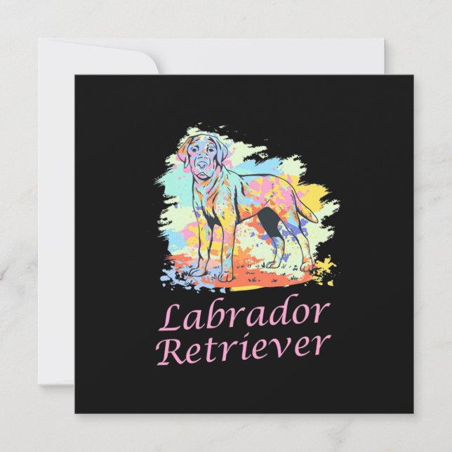 Labrador Retriever Watercolor Invitation (Front)