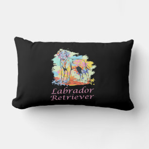 Labrador Retriever Watercolor Lumbar Pillow