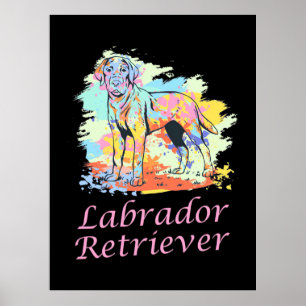 Labrador Retriever Watercolor Poster