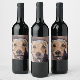 Labrador Retriever Wine Label