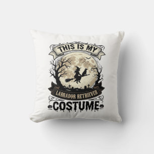 Labrador Retriever Witch Halloween Costume Shirt_1 Throw Pillow