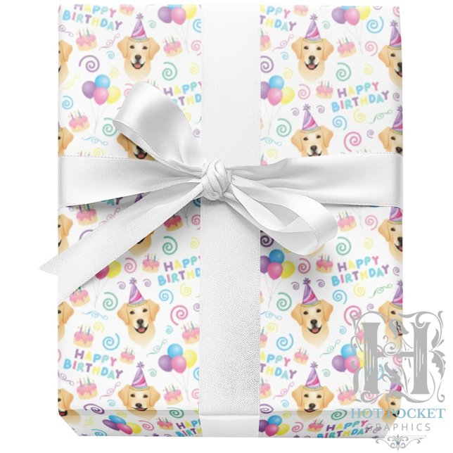 Labrador Retriever Wrapping Paper in White (Creator Uploaded)