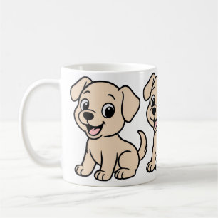 Labrador Retriever Yellow Cartoon Sitting Coffee Mug