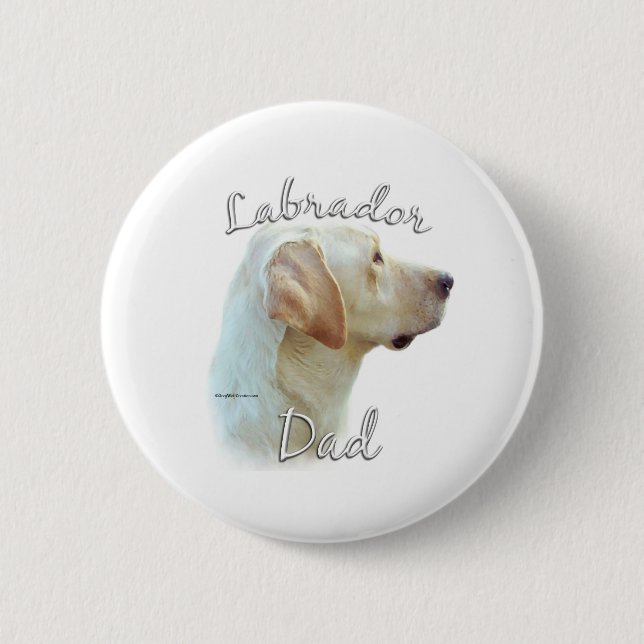 Labrador Retriever (yellow) Dad 2 Inch Round Button (Front)