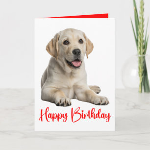Labrador Retriever Yellow Lab Puppy Dog Birthday Card