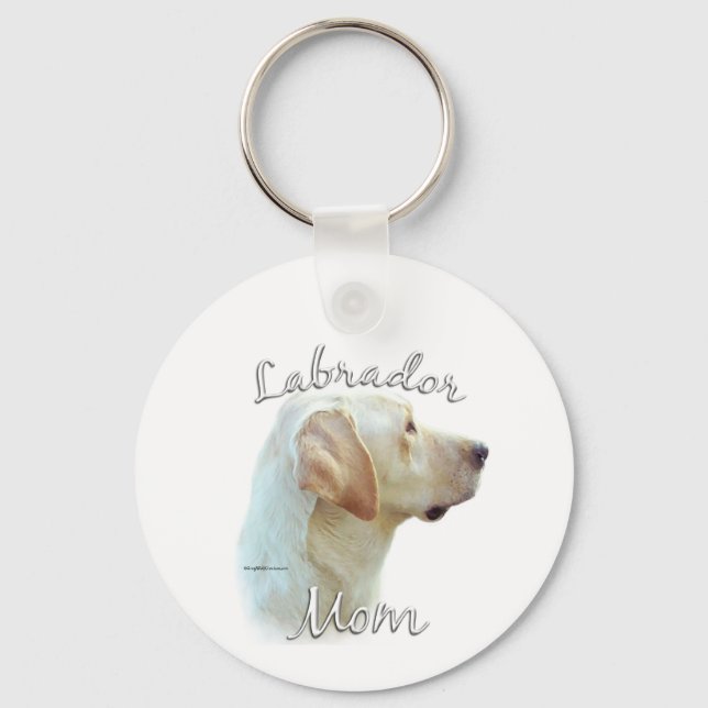 Labrador Retriever (yellow) Mom 2 Keychain (Front)