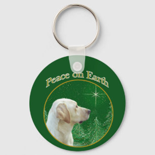 Labrador Retriever (yellow) Peace Keychain