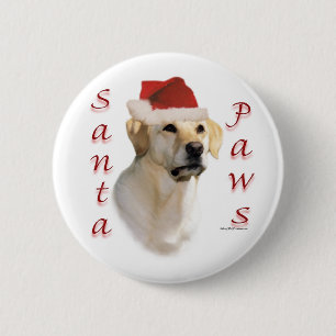 Labrador Retriever (yellow) Santa Paws 2 Inch Round Button