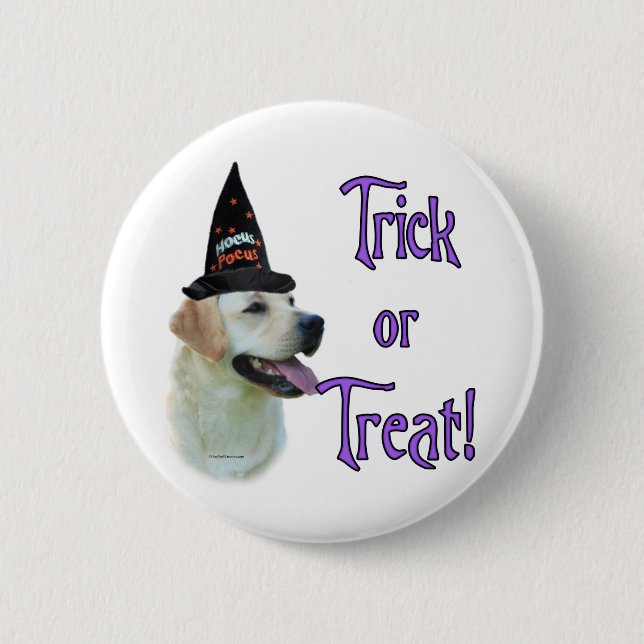 Labrador Retriever (yellow) Trick 2 Inch Round Button (Front)