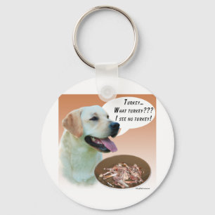 Labrador Retriever (yellow) Turkey Keychain