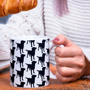 Labrador Retrievers Black Dog Pattern Coffee Mug