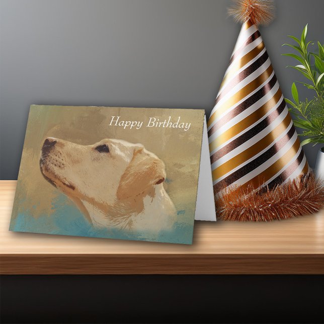 Labrador Retrievers: Happy Birthday Yellow Lab Pet Card (Labrador Retriever Happy Birthday Yellow Lab Dog Card)