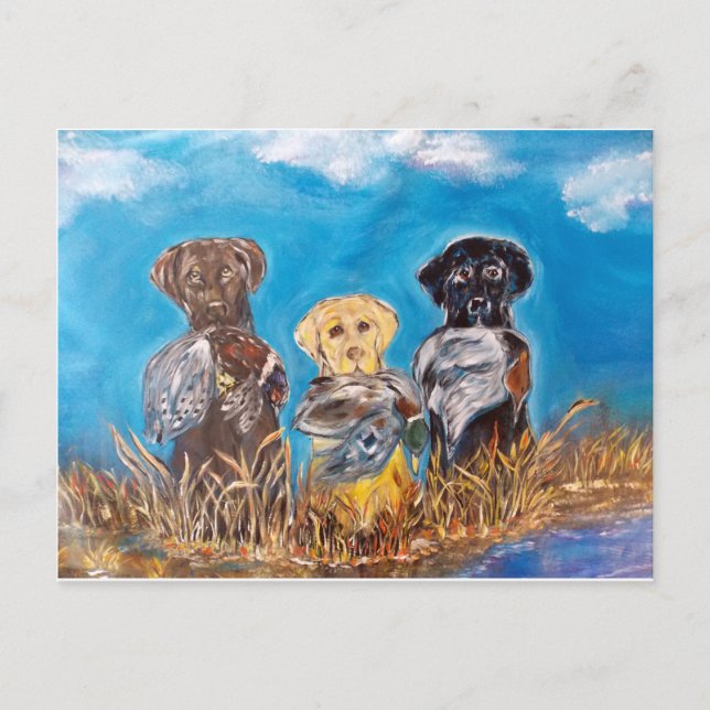 LABRADOR RETRIEVERS POSTCARD (Front)
