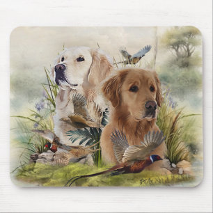 Labrador Retrievers with Pheasant ,Art Mouse Pad