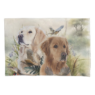 Labrador Retrievers with Pheasant ,Art Pillowcase