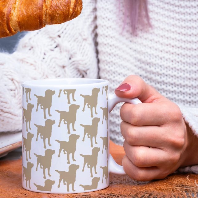 Labrador Retrievers Yellow Dog Pattern Coffee Mug (Creator Uploaded)