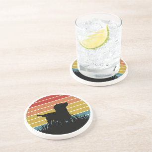 Labrador Retro Sunset Coaster