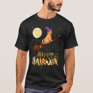 Labrador Ride Witch Shotgun Labrador Dog Halloween T-Shirt