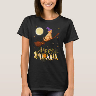 Labrador Ride Witch Shotgun Labrador Dog Halloween T-Shirt