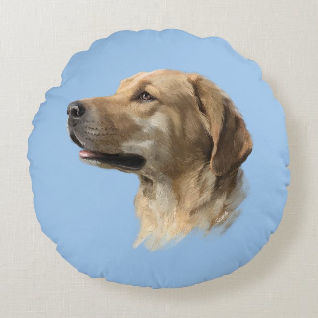 Labrador Round Pillow (Front)