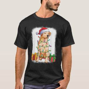 Labrador Santa With Christmas Tree Lights Xmas Boy T-Shirt
