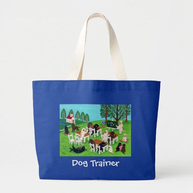 Labrador School Large Tote Bag (Front)