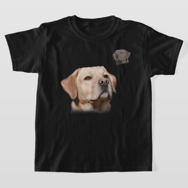 Labrador School Photo Funny Yellow Lab T-Shirt (Laydown)