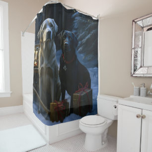 Labrador Snowy Sleigh Christmas Decor 