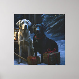 Labrador Snowy Sleigh Christmas Decor