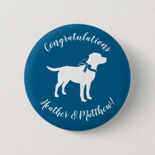Labrador Theme - Dog Baby Shower Blue Lab 2 Inch Round Button
