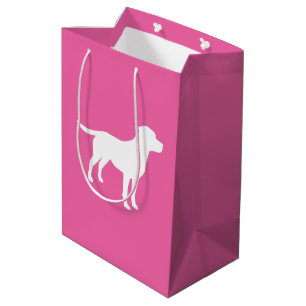 Labrador Theme Dog Baby Shower Pink Lab Medium Gift Bag