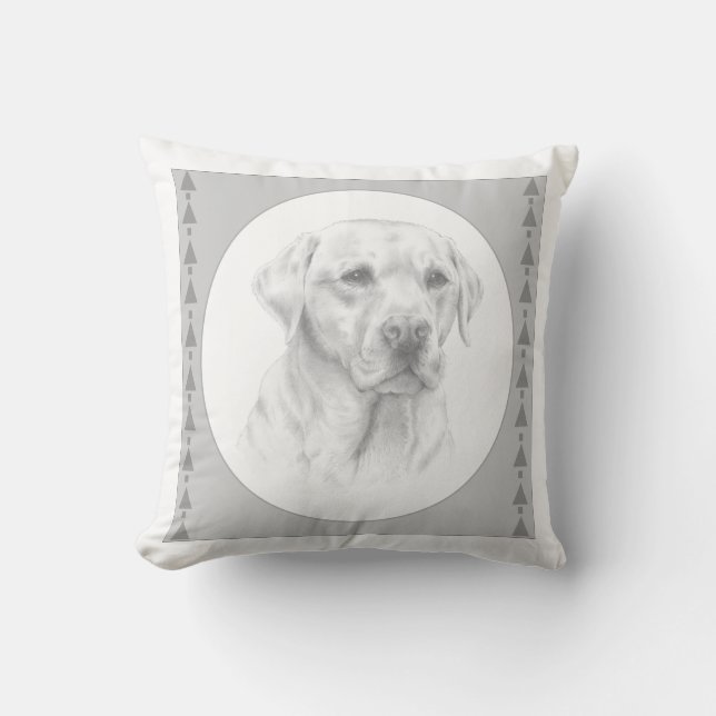 Labrador Throw Pillow (Front)