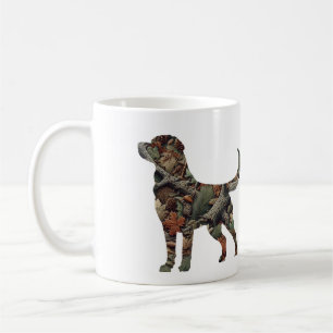 Labrador Throw Pillow with Camouflage Coffee Mug