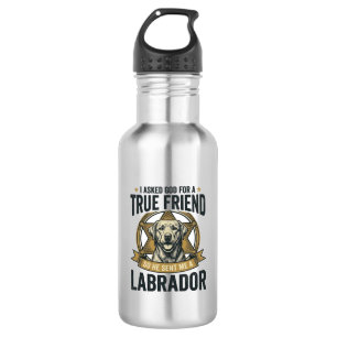 Labrador True Friend Vintage Dog Lover Design_1 532 Ml Water Bottle