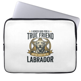 Labrador True Friend Vintage Dog Lover Design_1 Laptop Sleeve