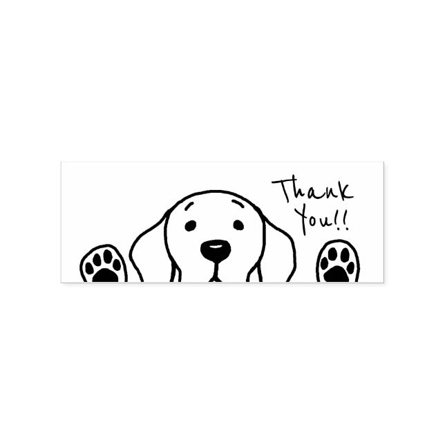 Labrador Watching You Thank You Stamp (Imprint)