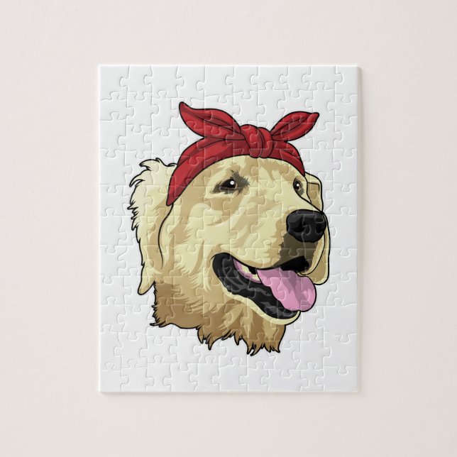 Labrador with Bandana Jigsaw Puzzle (Vertical)