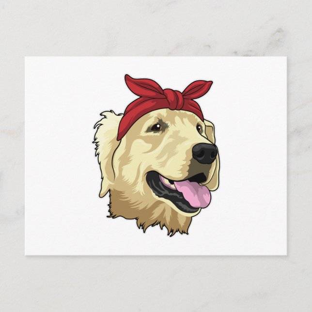 Labrador with Bandana Postcard (Front)