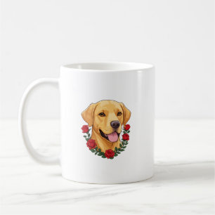 Labrador with Red Roses Coffee Mug