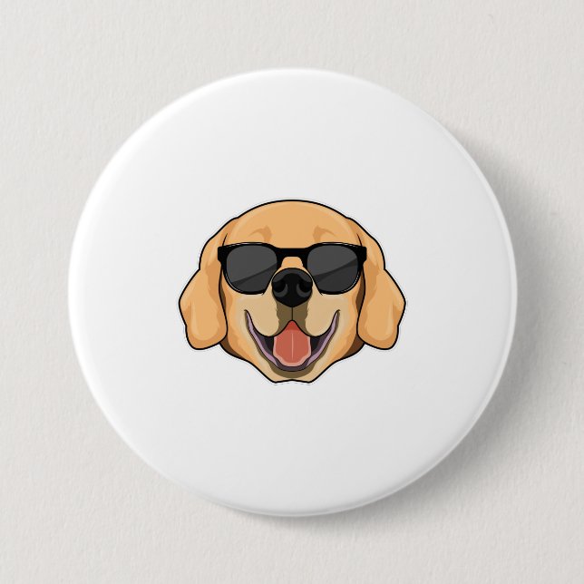 Labrador with Sunglasses 3 Inch Round Button (Front)