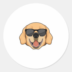 Labrador with Sunglasses Classic Round Sticker