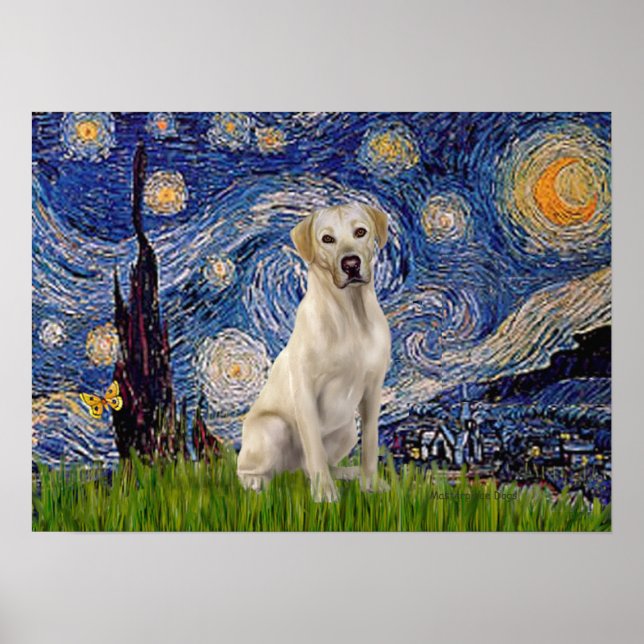 Labrador (Y7) - Starry Night Poster (Front)