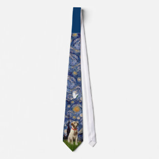 Labrador (Yellow) in Starry Night Tie