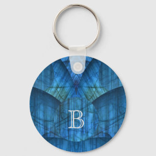 Labradorite Gems Monogram Keychain
