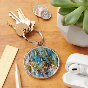 Labradorite Mineral Specimen Keychain