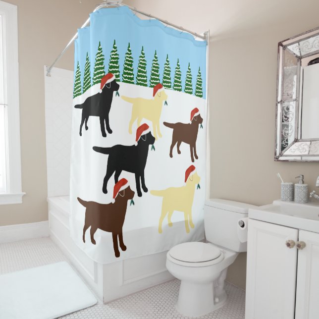 Labradors Christmas Santa Snowfield (In Situ)